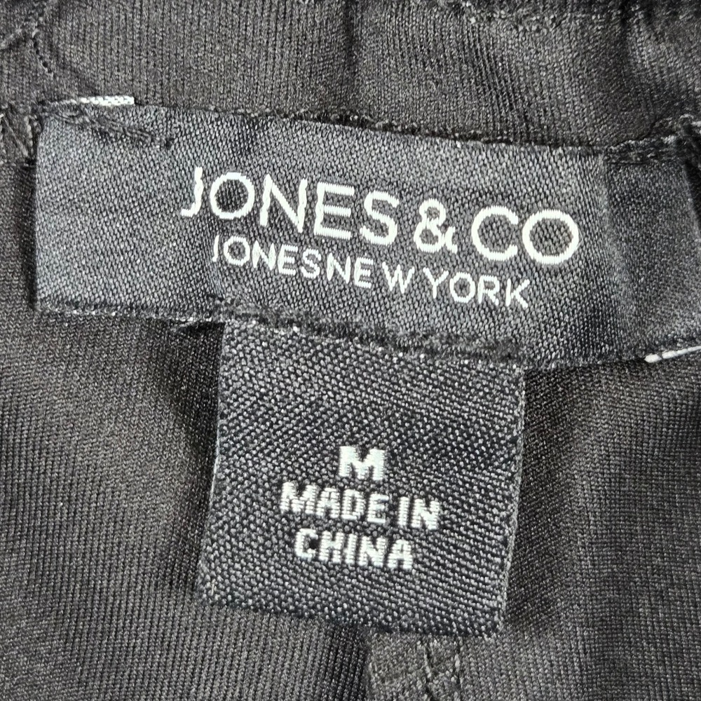 Joes & CO. Wide Leg Tie Waist Pants Womens L Black Stretch Trousers - Picture 3 of 13